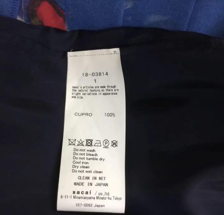 sacai サイズ1 Gi5v3-m75329280205 サカイ花柄ワンピース美品 最安値に挑戦
