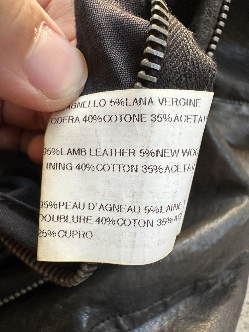 ジャケット・アウター rick owens 07aw high neck leather jacket