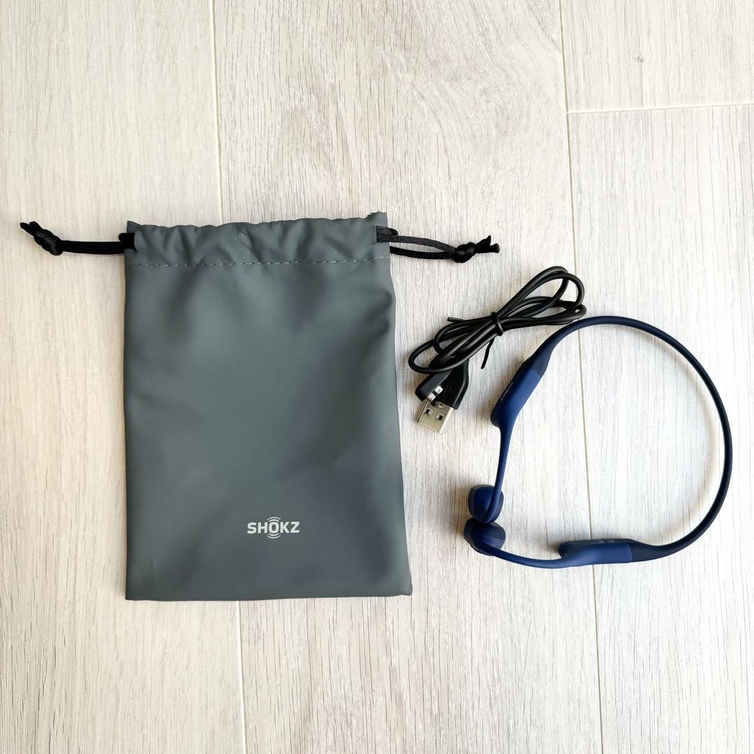 Shokz OpenRun mini 骨伝導イヤホンブルーs803