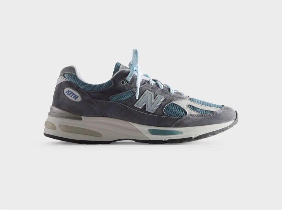 KITH×New Balance 991v2 グレー/ブルー 27cm