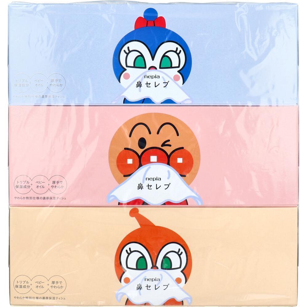 ネピア アンパンマン鼻セレブティシュ 360枚(180組)3個×10セット