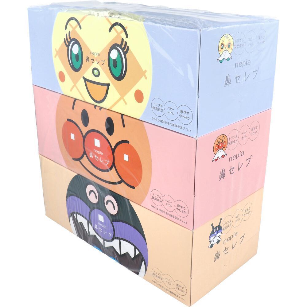 ネピア アンパンマン鼻セレブティシュ 360枚(180組)3個×10セット
