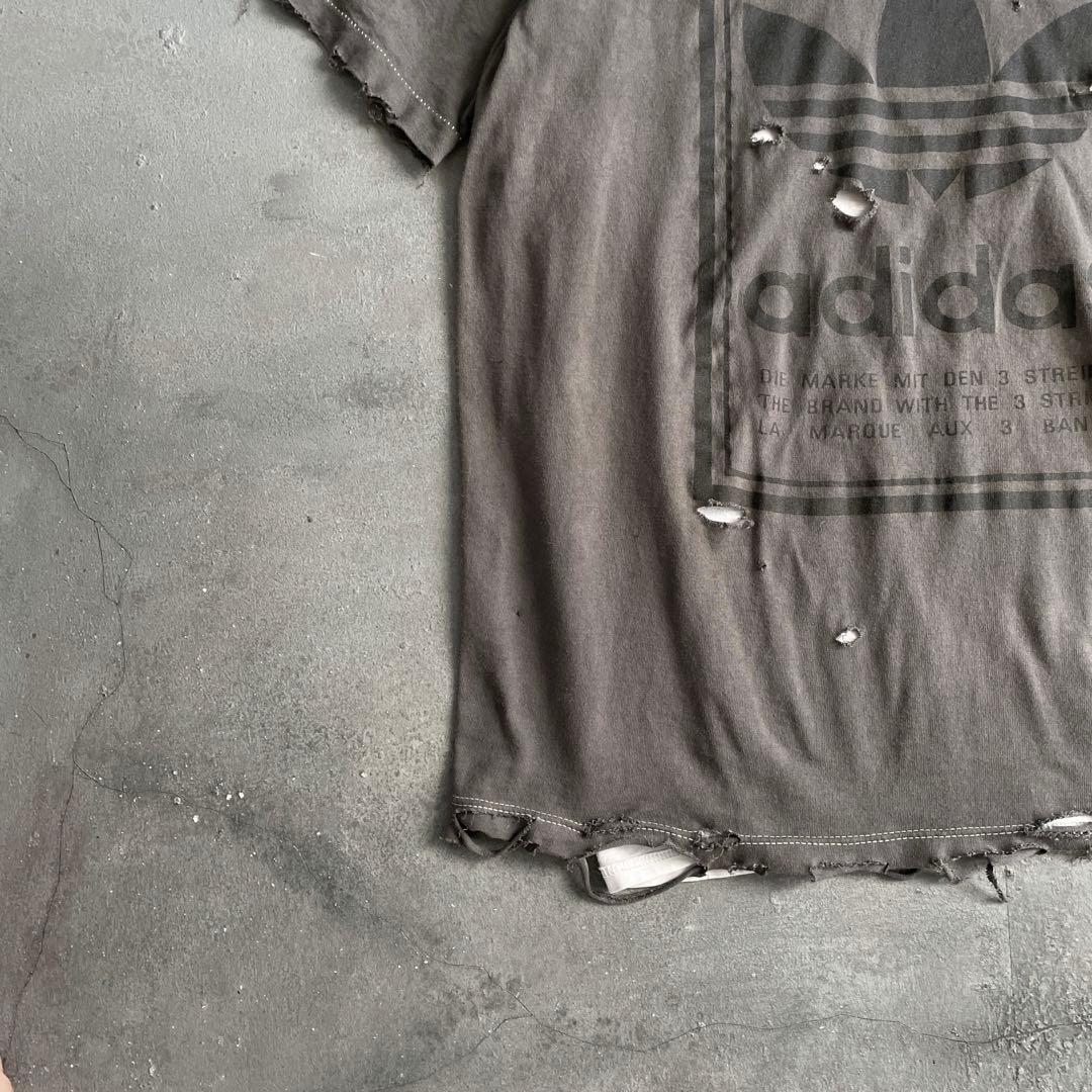 80's adidas”米国製☆常田大希着“ゆるゆる”万国旗“ボロtshirt 80's adidas”米国製☆常田大希着“ゆるゆる”万国旗“ボロtshirt