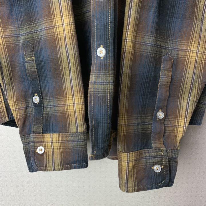 限定品人気 HUF ワンポイント 厚手 チェック柄 古着 hdFON-m75341949328 フランネルシャツ L 刺繍ロゴ 定番セール