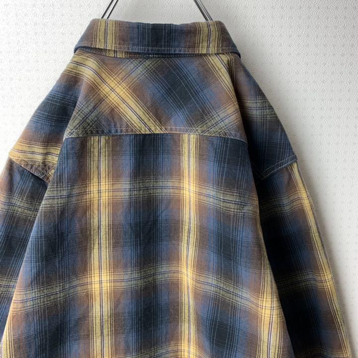 限定品人気 HUF ワンポイント 厚手 チェック柄 古着 hdFON-m75341949328 フランネルシャツ L 刺繍ロゴ 定番セール