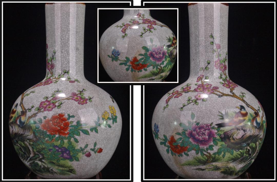 最終値下げ　中国骨董 旧蔵精品 東洋陶磁器大花瓶 在銘あリ 希少美品です 中国 清時代 在銘手描き花瓶 美術品 激安骨董品 DE993B14-5