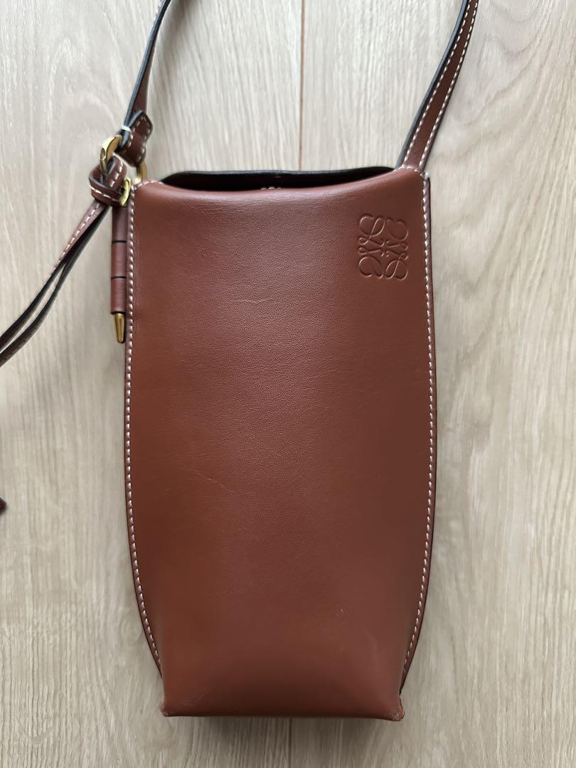 専用Loewe レザーショルダーバッグ ゲートポケット ブラウン