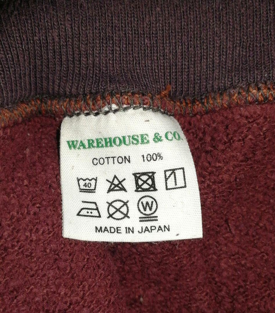 WAREHOUSE/ウエアハウス   スウェット　TALONジッパー　サイズ40
