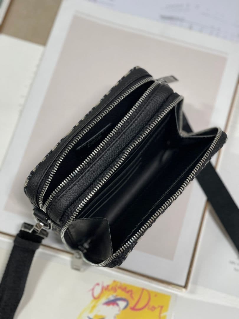 Dior オブリーク ジャカード ジップポーチ ショルダーバッグ