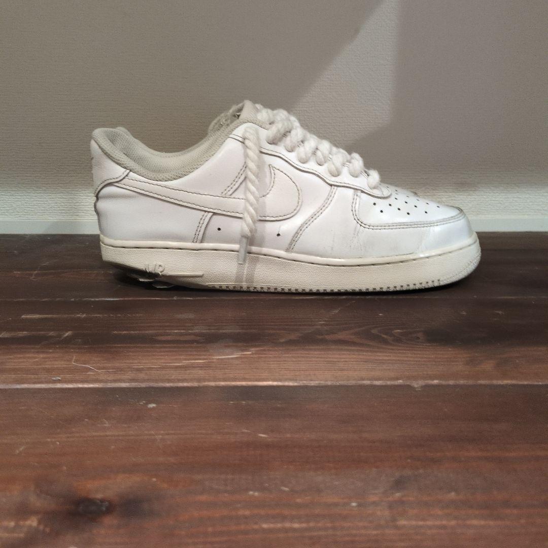 Nike Air Force 1 ホワイトレザー スニーカー - メルカリ