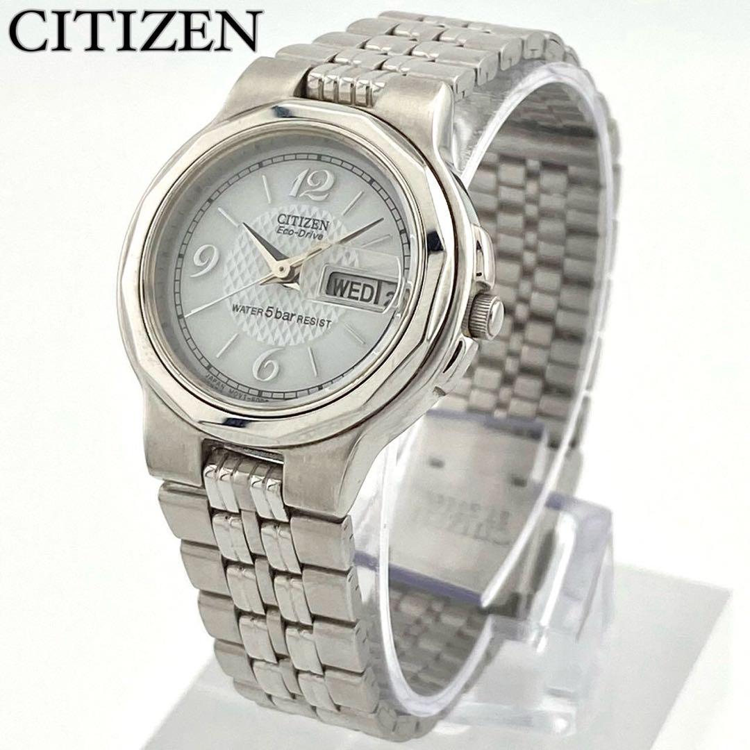 【稼働品】CITIZEN エコドライブ ギョーシェ文字盤　腕時計