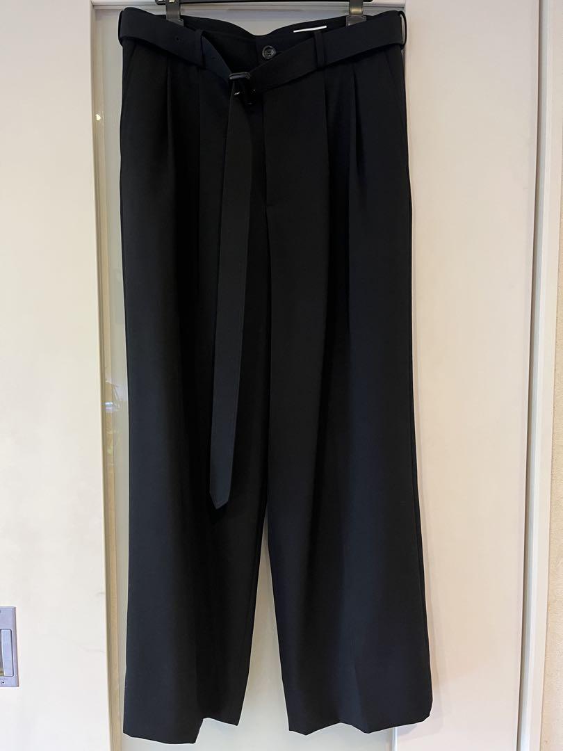 24AW THE RERACS ザリラクス ベルテッドタックスラックス 黒 48