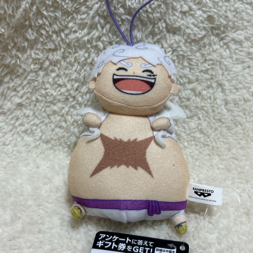 ワンピース　ゴムひも付きぬいぐるみ　　　～ルフィギア5～　全3種　計13体 ワンピース ゴムひも付きぬいぐるみ ルフィ ギア5 全3種セット