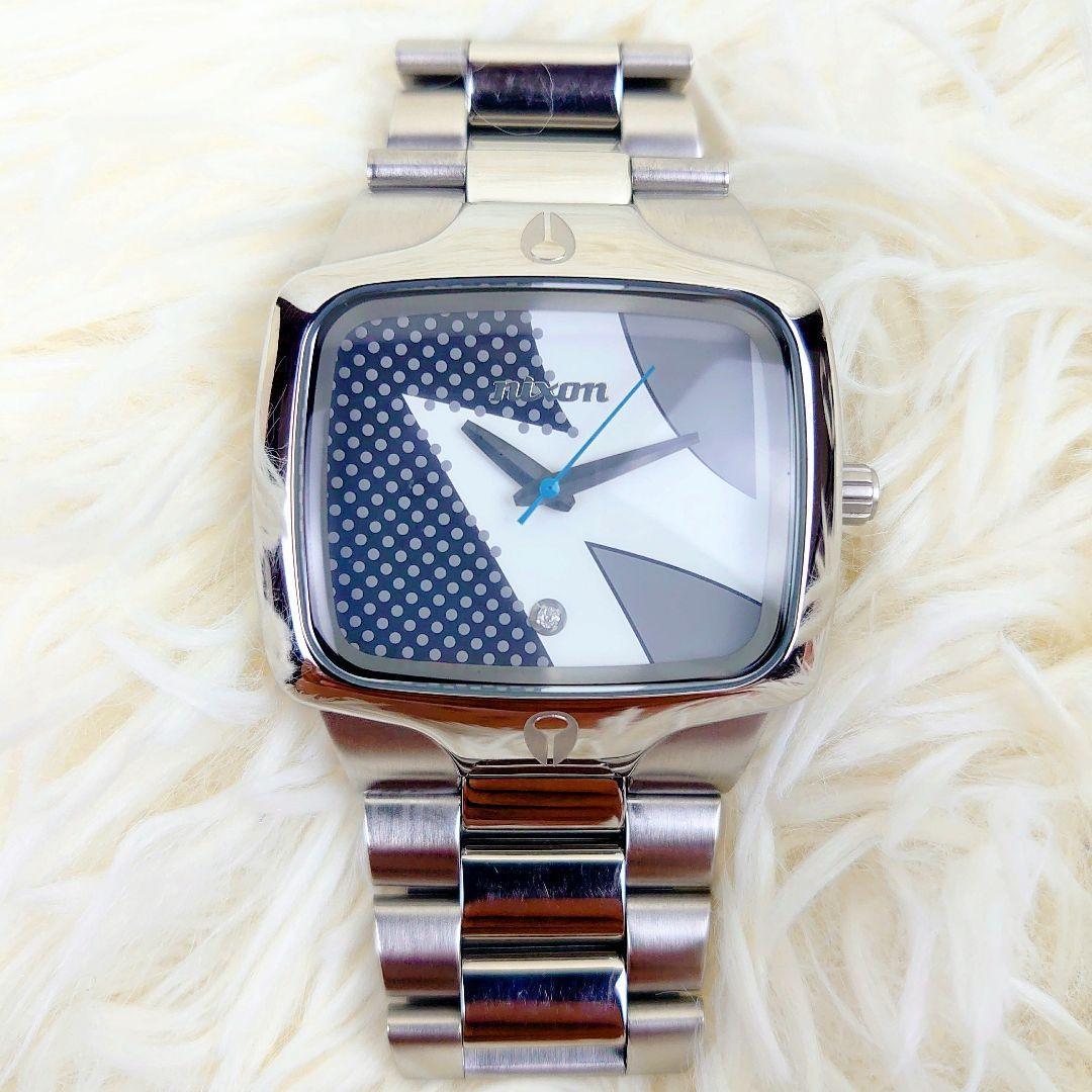 【希少】NIXON 腕時計 THE PLAYER ダイヤ 稲妻 雷 予備コマ付き