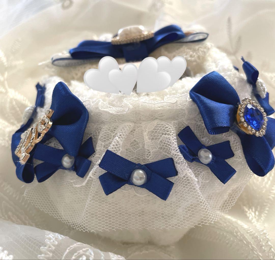 【25-4.5】ぬい服ちびぐるみ12センチリボン　カメオ　ハートヘッドドレス