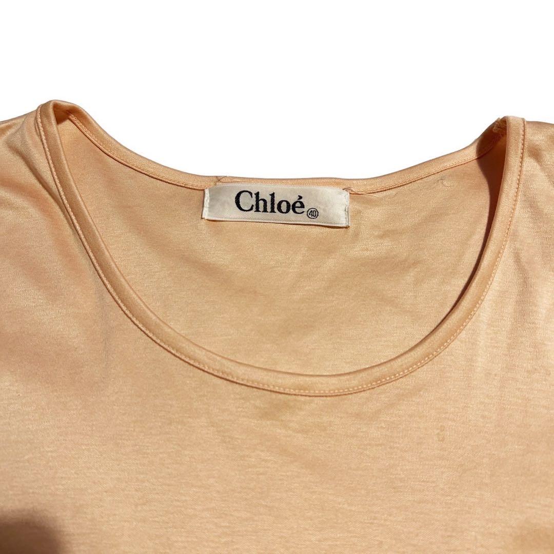 Chloé ベージュ ロゴ刺繍 Tシャツ 新品 未使用 タグ付 - メルカリ