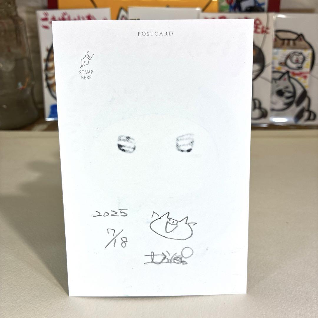NEKOZENEKO（猫背ねこ）手描き　パステル　原画　額縁つき 猫 ネコ ねこ 手描き 原画 パステル画 色鉛筆画の通販 by ウラン