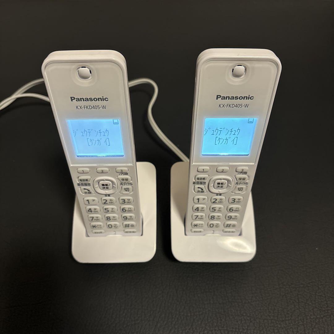 コードレス電話機 子機 Panasonic KX-FKD405-W 2台セット