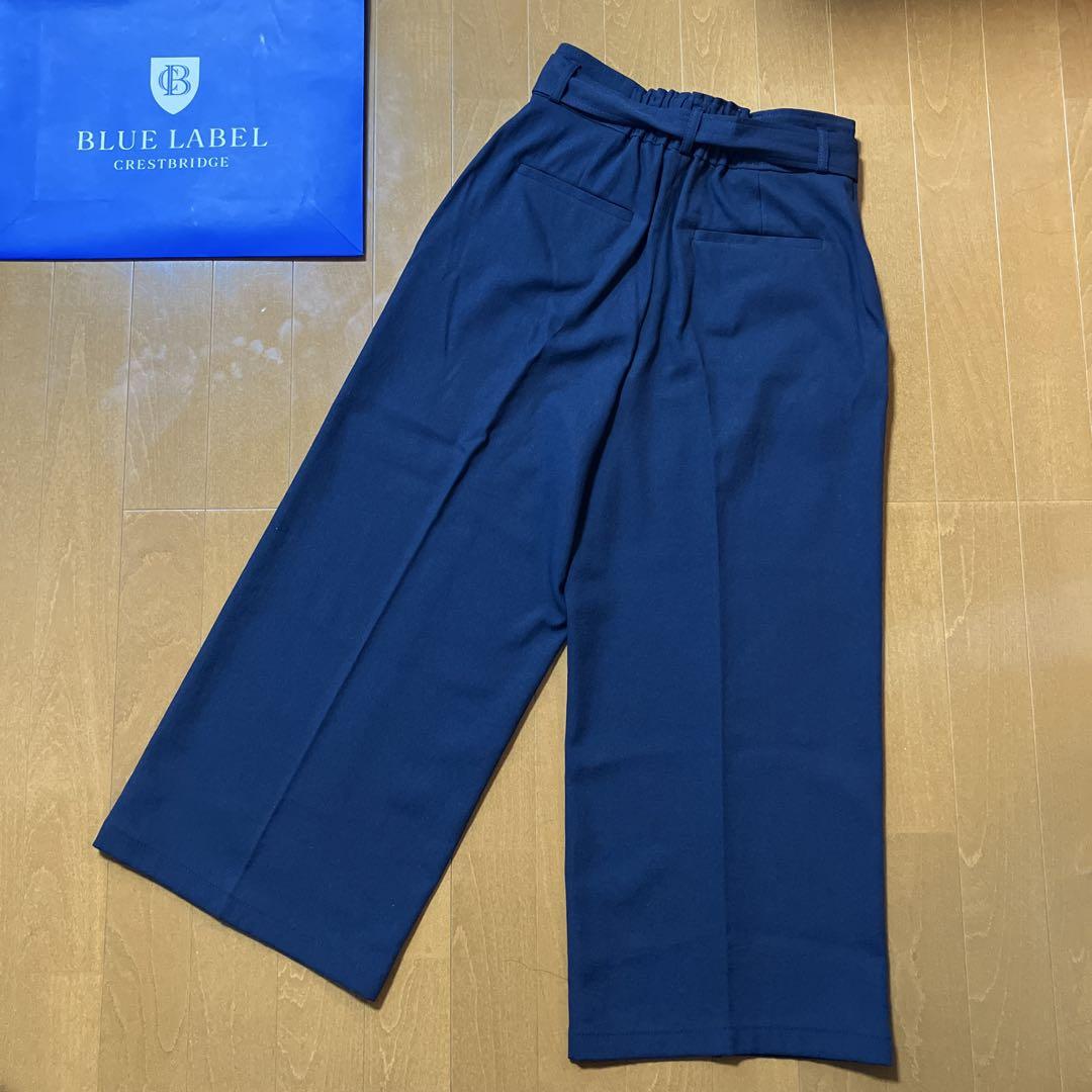 何でも揃う ブルーレーベルクレストブリッジ 38 ネイビー ワイドパンツ パンツ