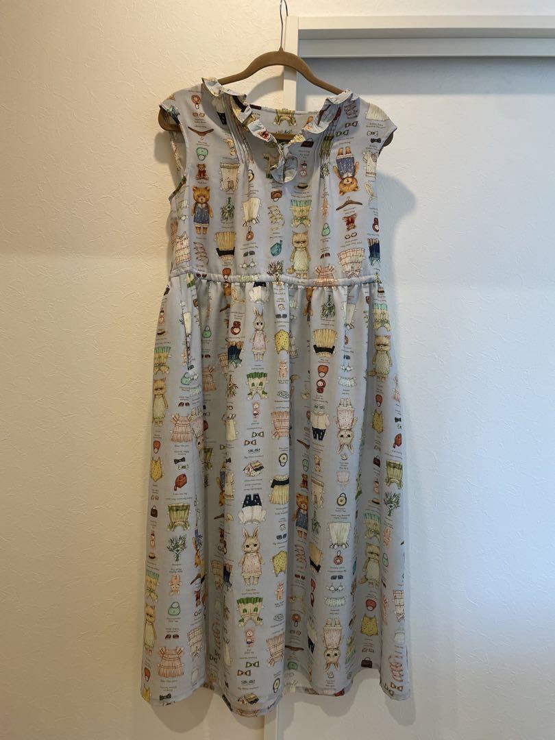 【美品】yukiemonきせかえ柄ワンピース