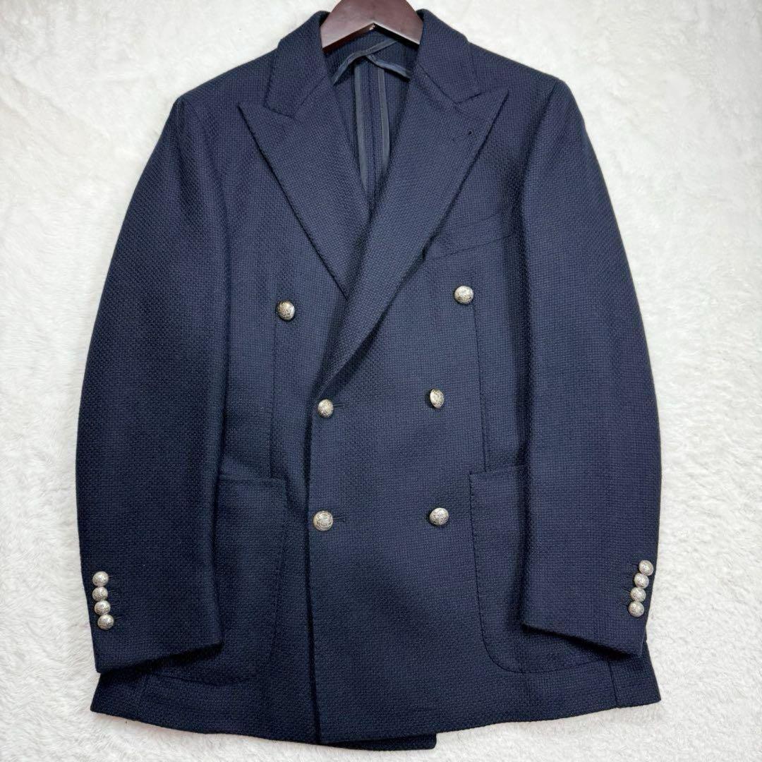TAGLIATORE Brilla ダブル 紺ブレ アンコン 銀ボタン