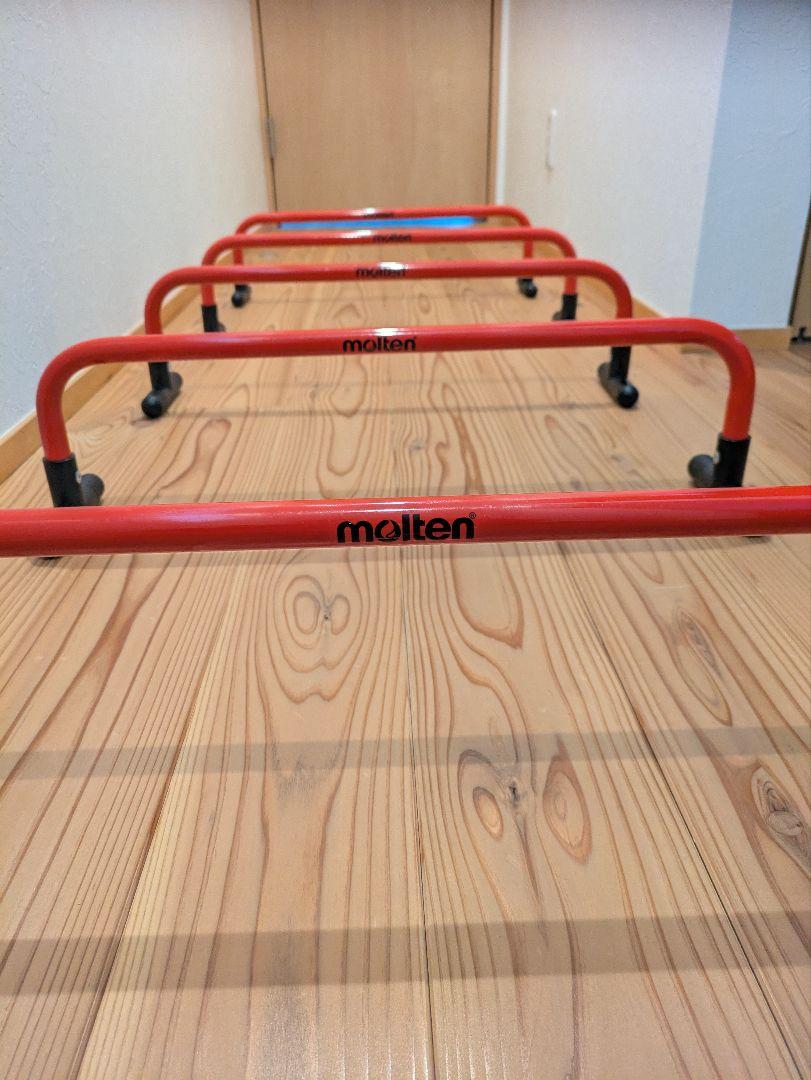 moltenミニハードル 赤 5本セット EVERNEW ラダーハードル