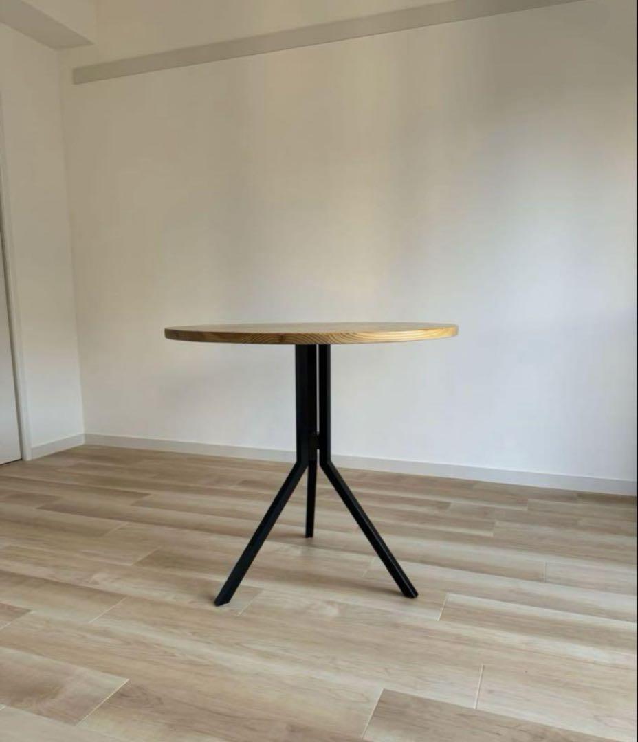 THE CAFE TABLE / 天然木シリーズ Black Steel カフェX