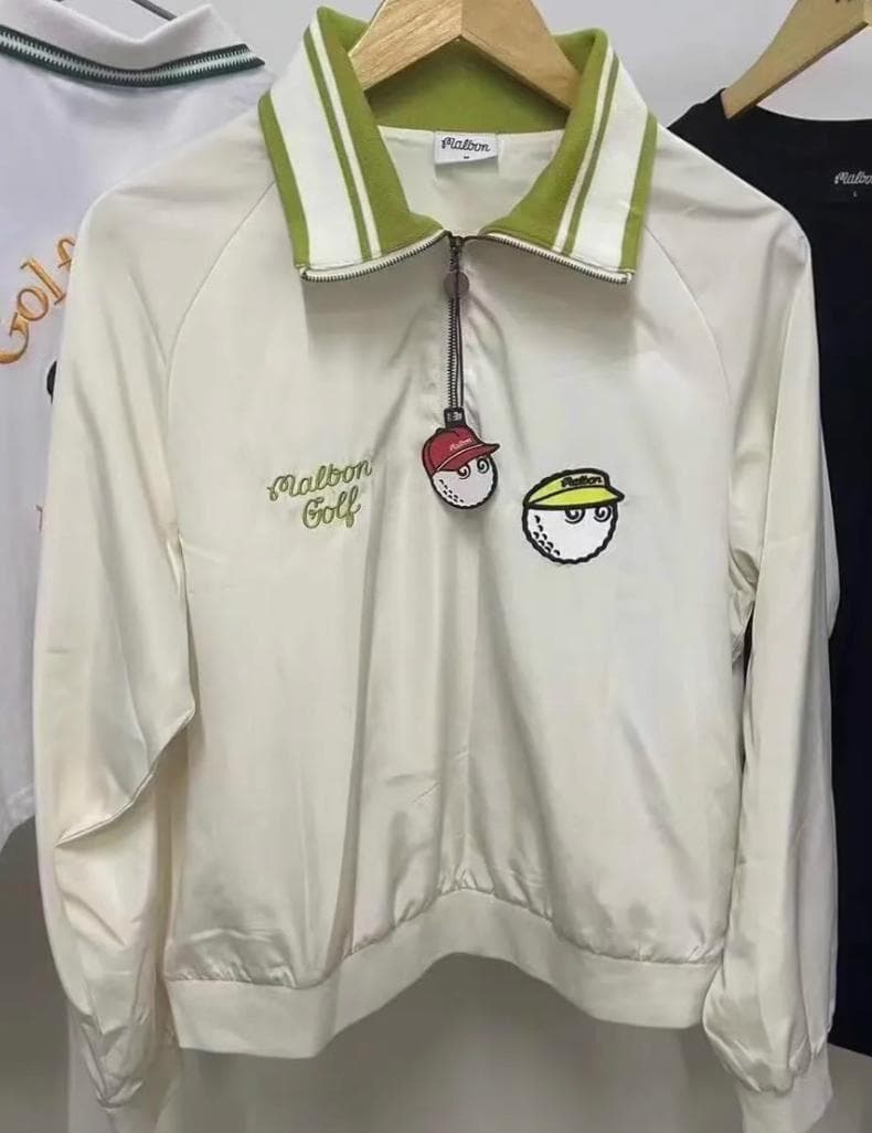 Malbon レディース ゴルフ用 防風プルオーバー ハーフジップ仕様人気展開⭐