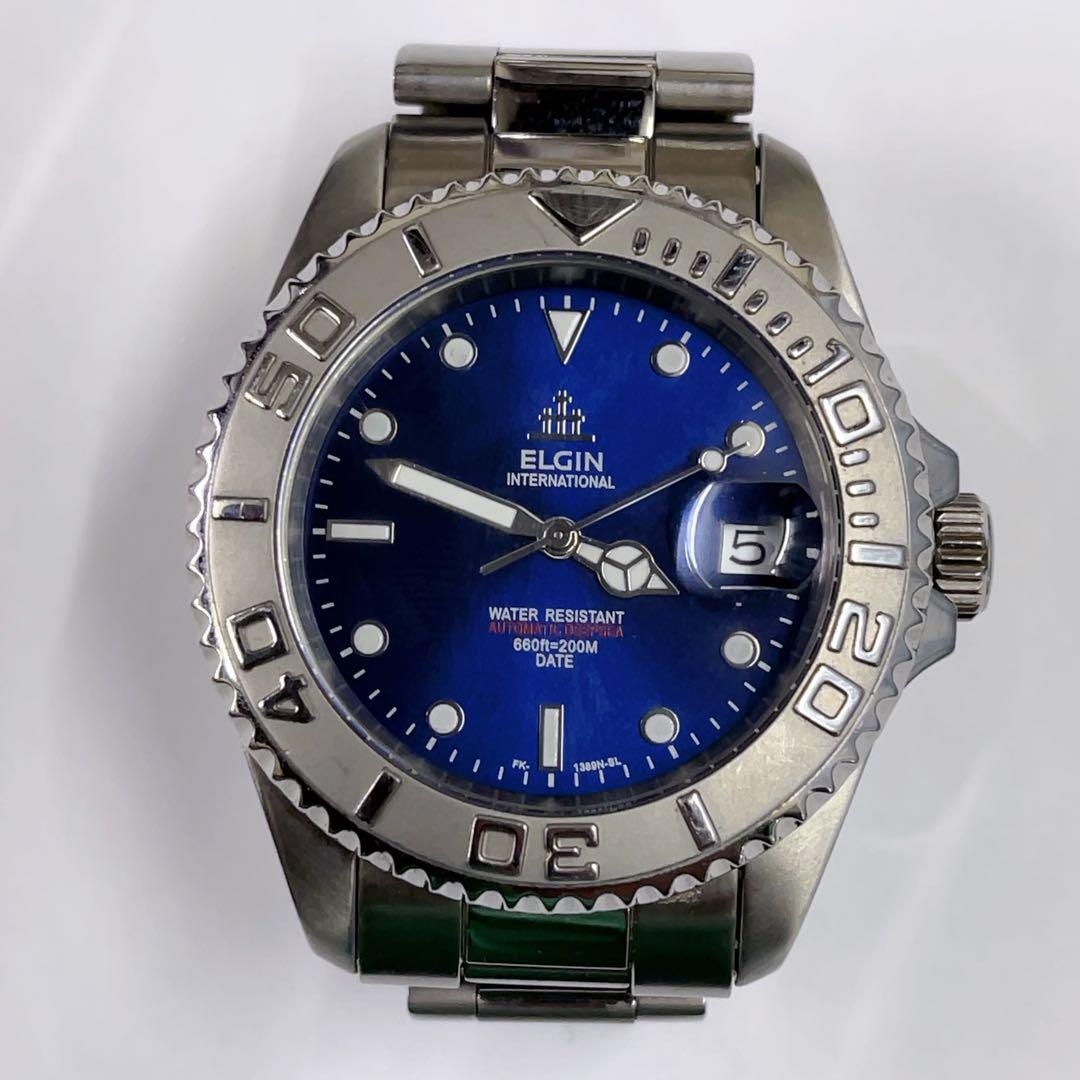 ELGIN FK-979-C Automatic ミリタリーウォッチ 自動巻き ELGIN FK-979-C Analog Automatic Unisex Wristwatch Silver