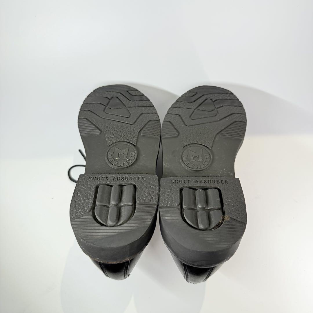 【美品】MEPHISTO 革靴（US6.5）ストレートチップ　本革　ビジネス　黒