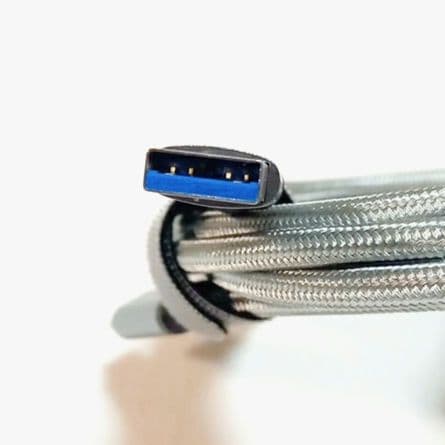 USB-C & USB-A 3.0 ケーブル (2.0m グレー)