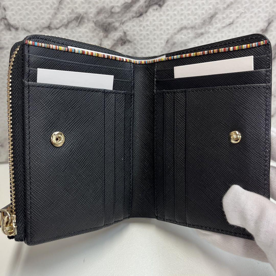 か*ど様 新品 未使用 ポールスミス ジップストローグレイン 2つ折り財布