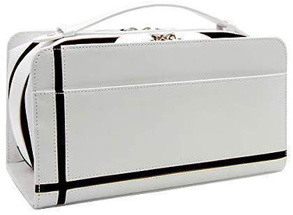 ■新品 送料込み■馬革ホースハイド ブラッククロスライン ダブルセカンドバッグ白