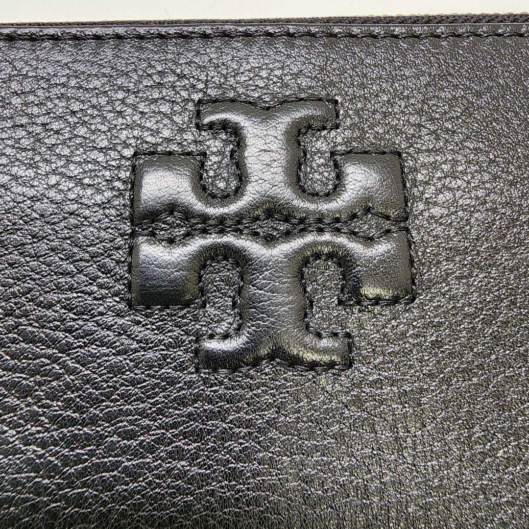 【未使用/保管品】トリーバーチ 長財布 ラウンドジップ レザー ブラック系