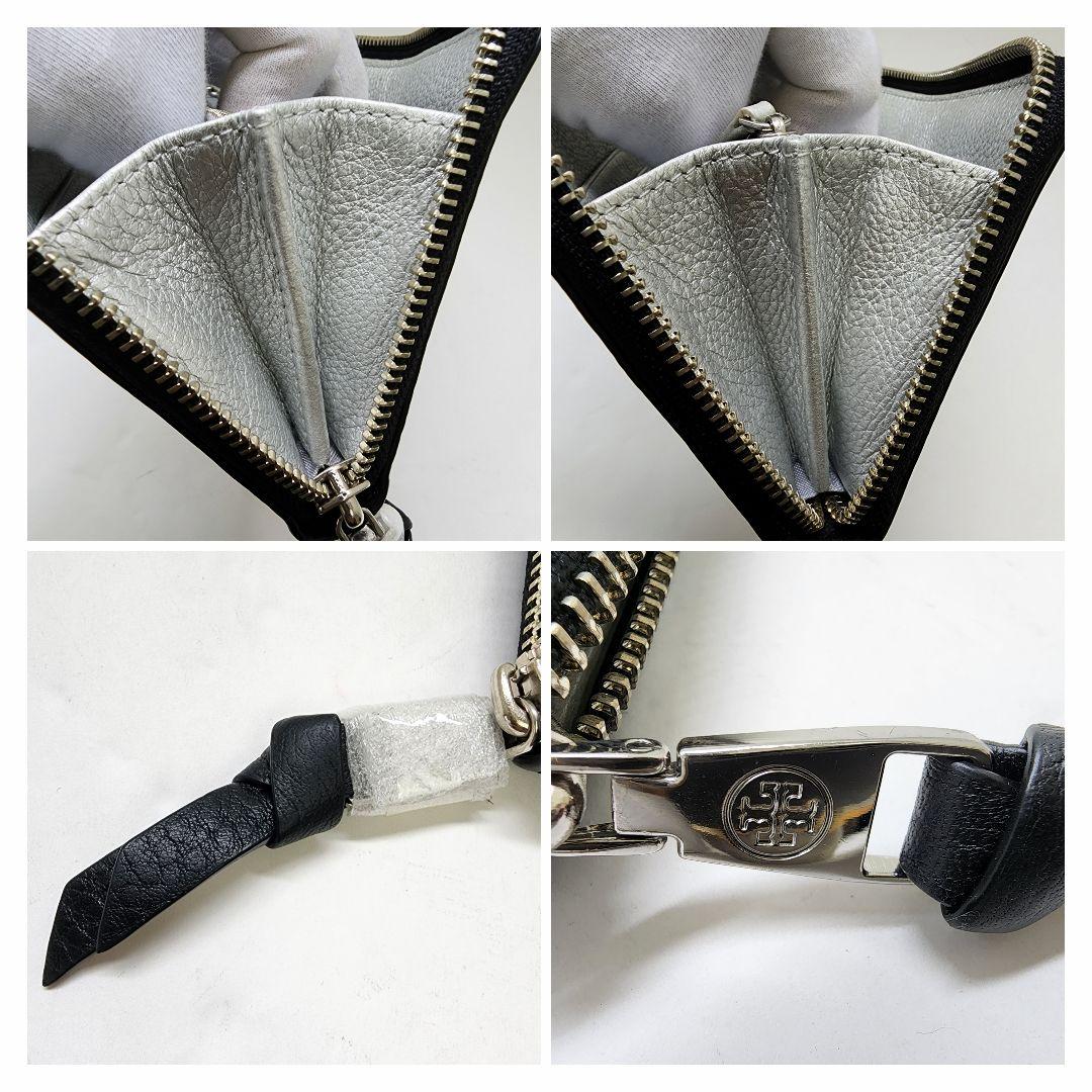 【未使用/保管品】トリーバーチ 長財布 ラウンドジップ レザー ブラック系