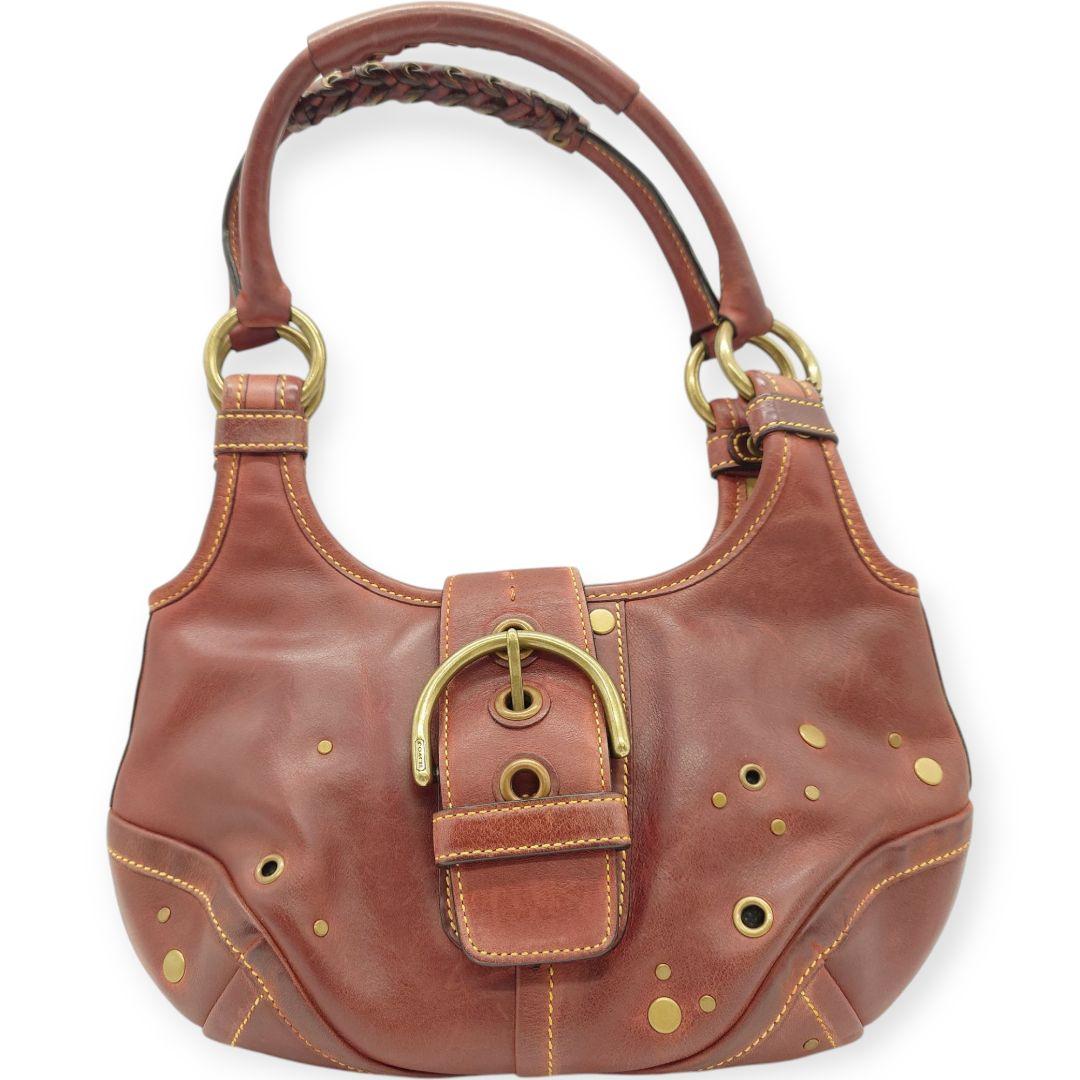 COACH ソーホー ハンドバッグ ダブルハンドル スタッズ レッド 赤 y2k