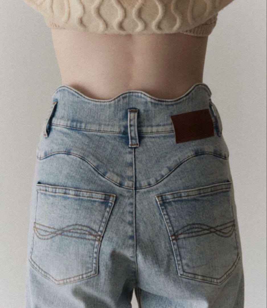 新品 Eaphi wave design high waist denim