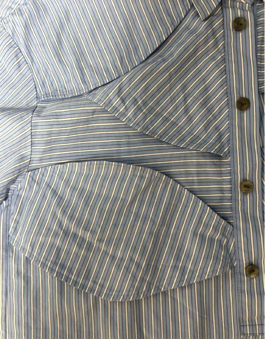 最終お値下げ　ENFOLD FRONT-WING SHIRT ENFOLD☆ FRONT-WING SHIRT☆ライトブルー トップス