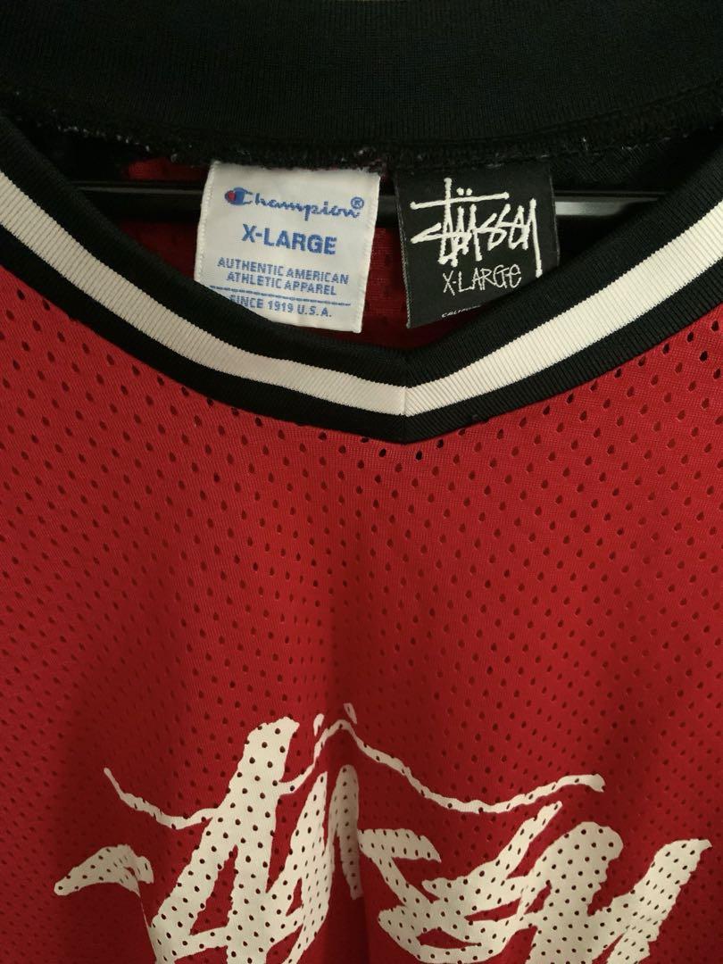 希少】 stussy × champion ホッケーシャツ XLサイズ - メルカリ