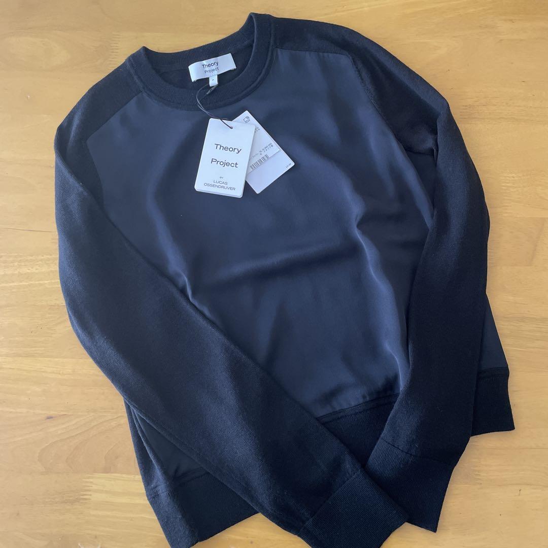 超格安価格 今期完売Theory ルカWashable Merino WK303黒Pサイズ トップス