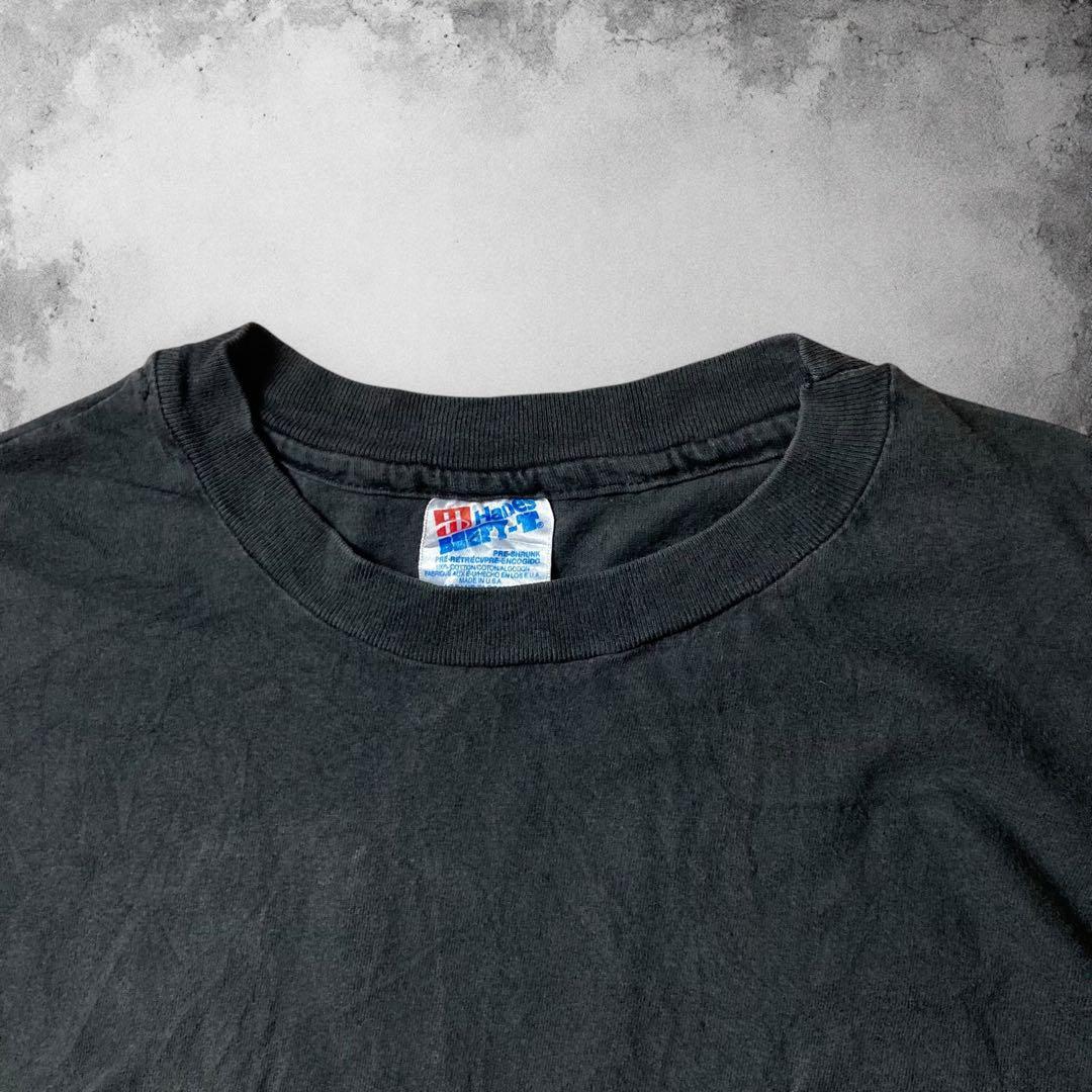 90s USA製 Hanes Beefy ヴィンテージ チームTシャツ スミクロ