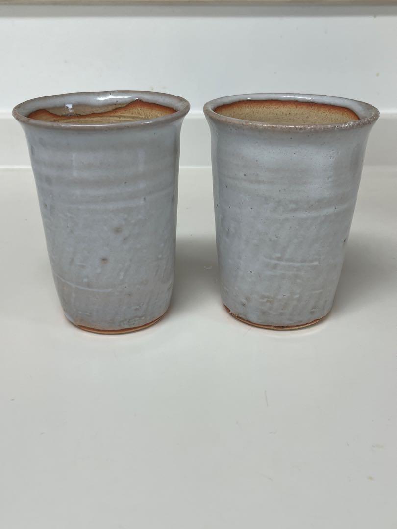 メルカリ便送料込萩焼ビアマグ2個セット