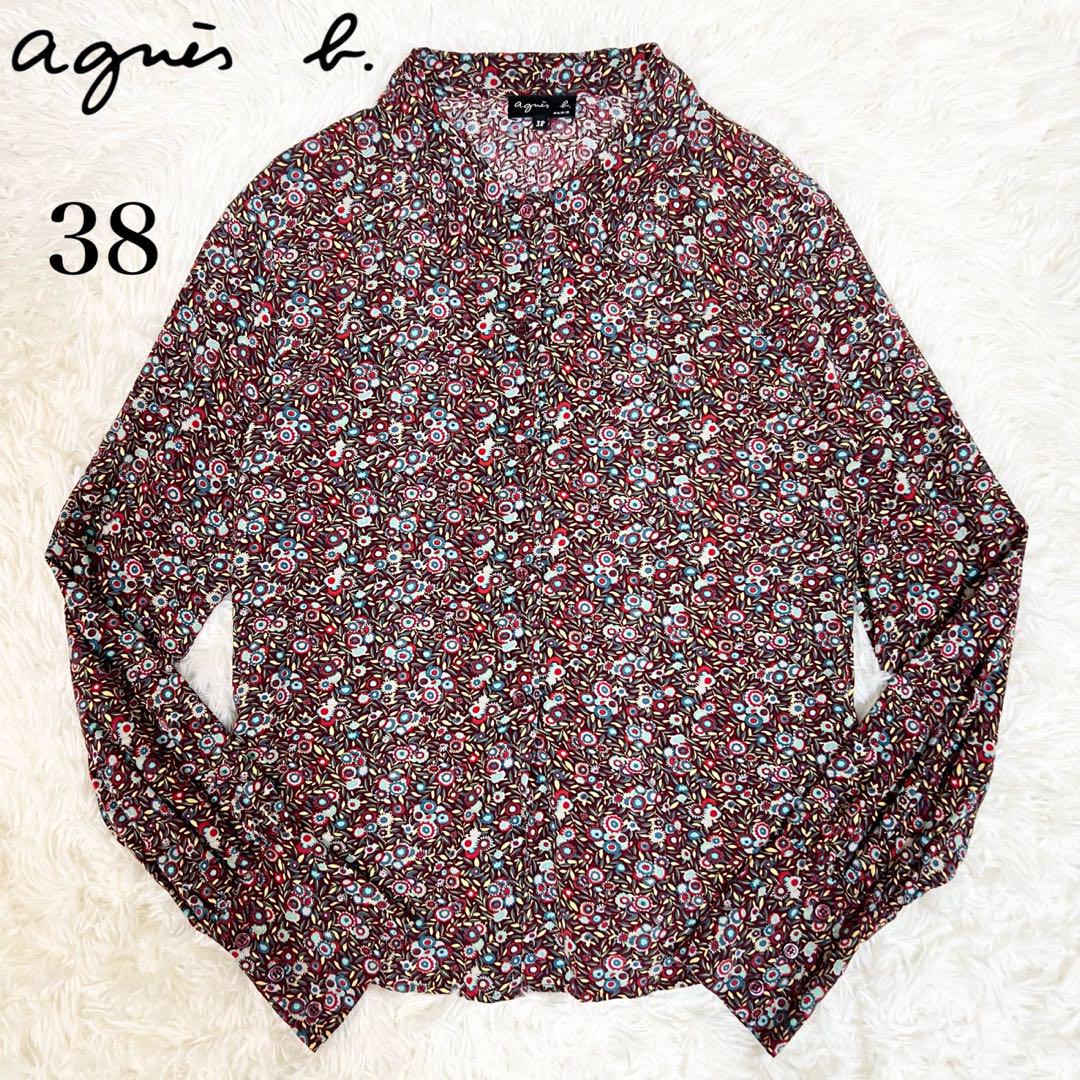 agnes.bアニエスベー 長袖シャツ ブラウス 花柄 総柄 38 M 5,440円