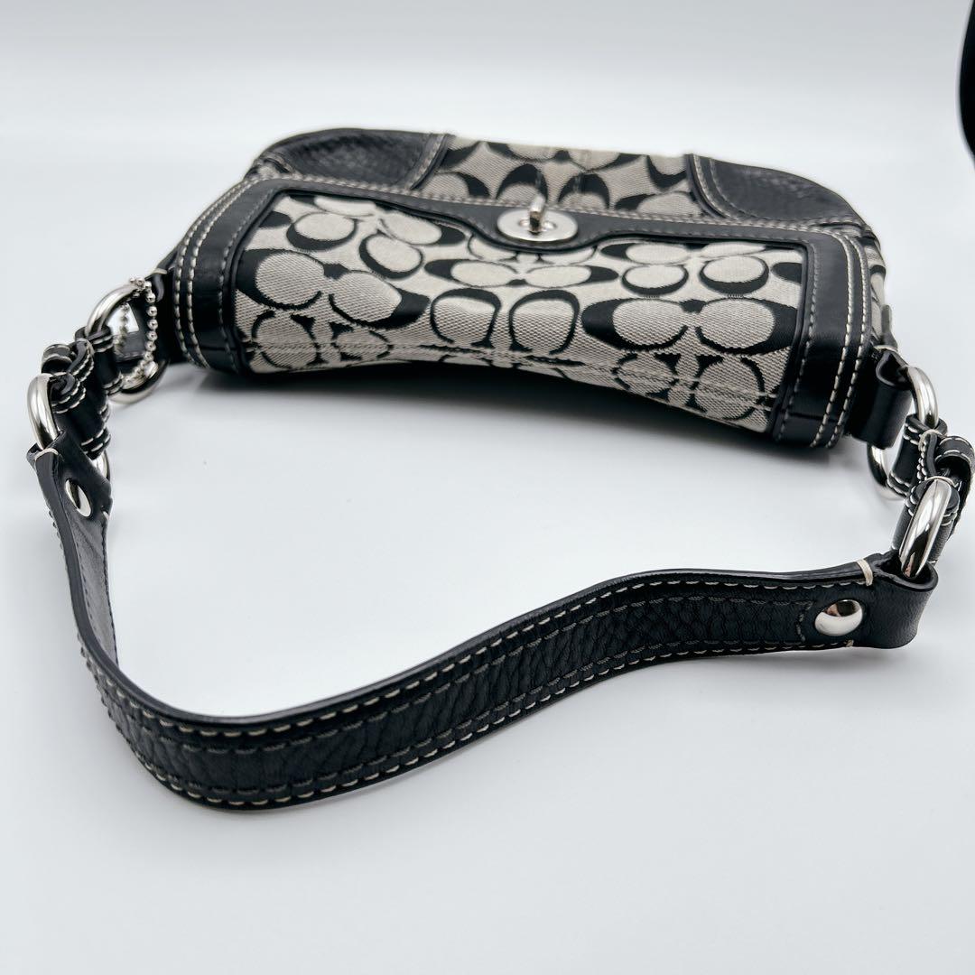 美品✨ COACH ワンショルダー シグネチャー キャンバス レザー 10983