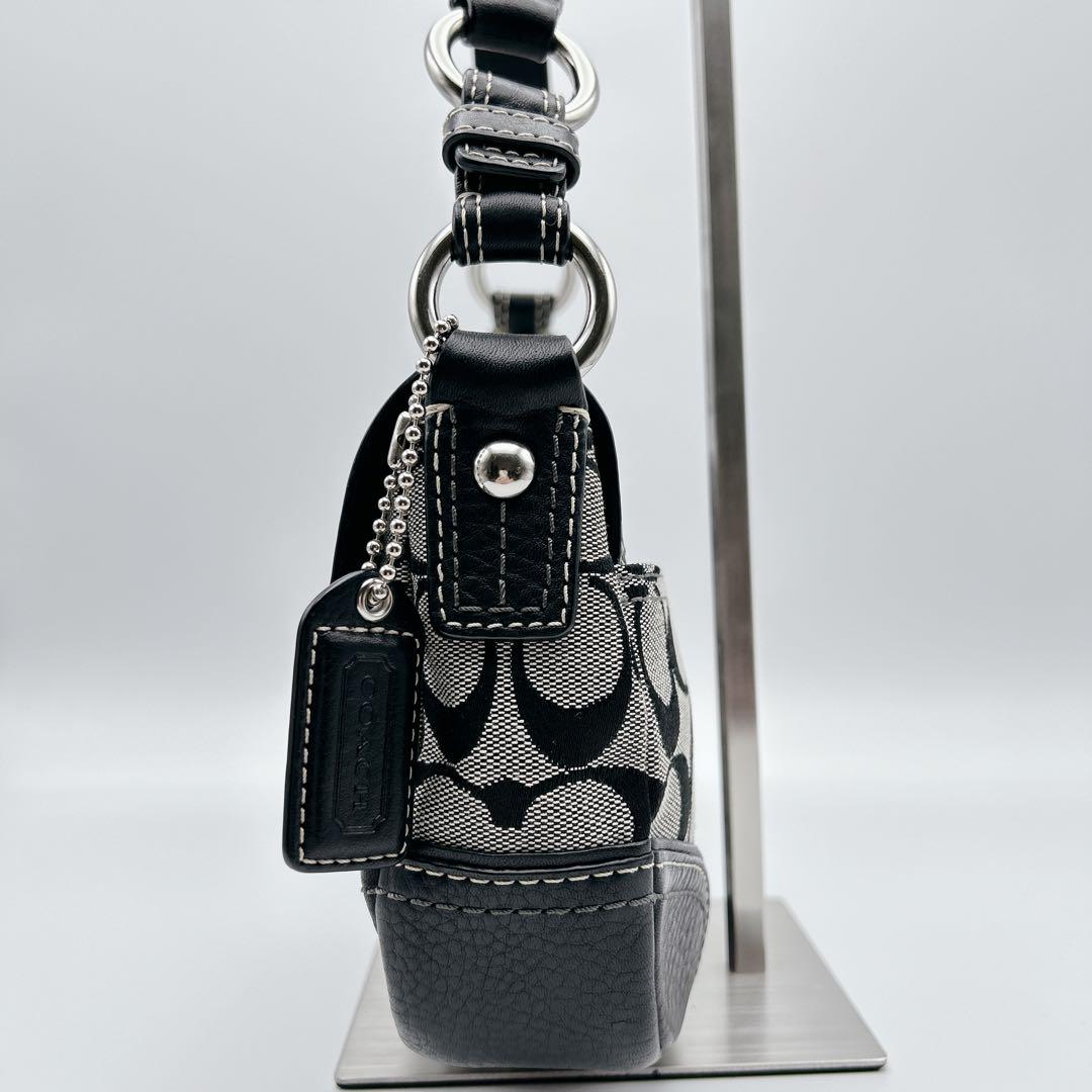 美品✨ COACH ワンショルダー シグネチャー キャンバス レザー 10983