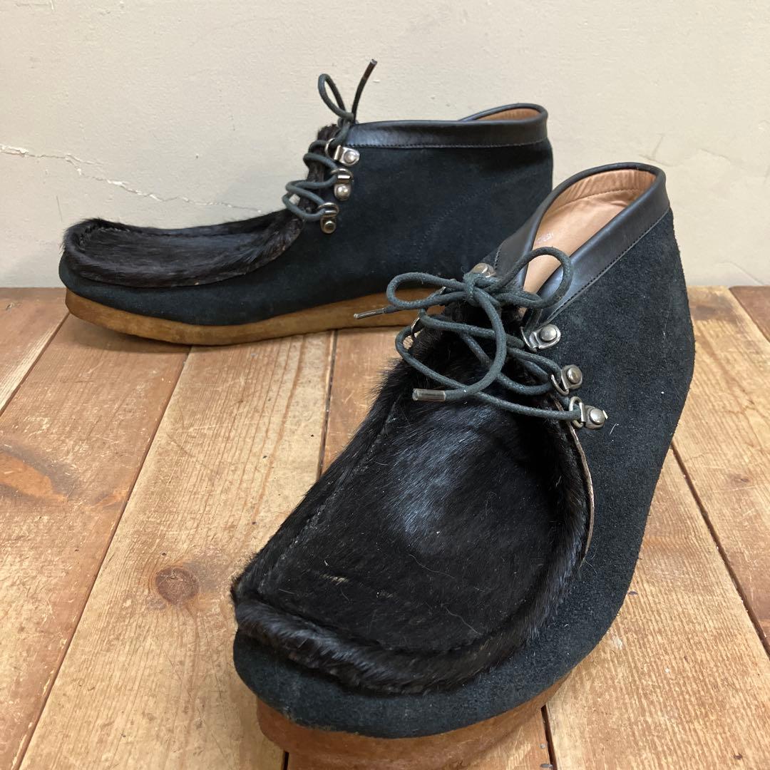 SUPERB サパーブ モカシン ハラコ スエードレザー 本革 ブラック28cm SUPERB