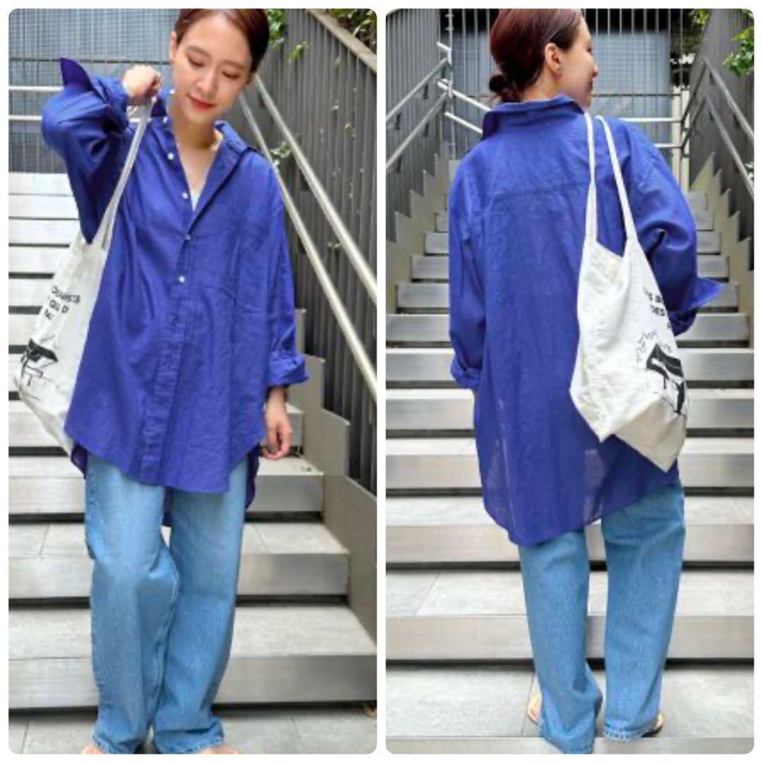Spick & Span コットンリネンルーズシャツ