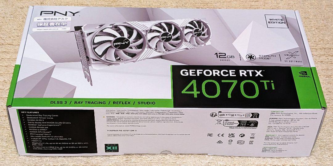 【新品・未使用】PNY GeForce RTX4070Ti 12GB