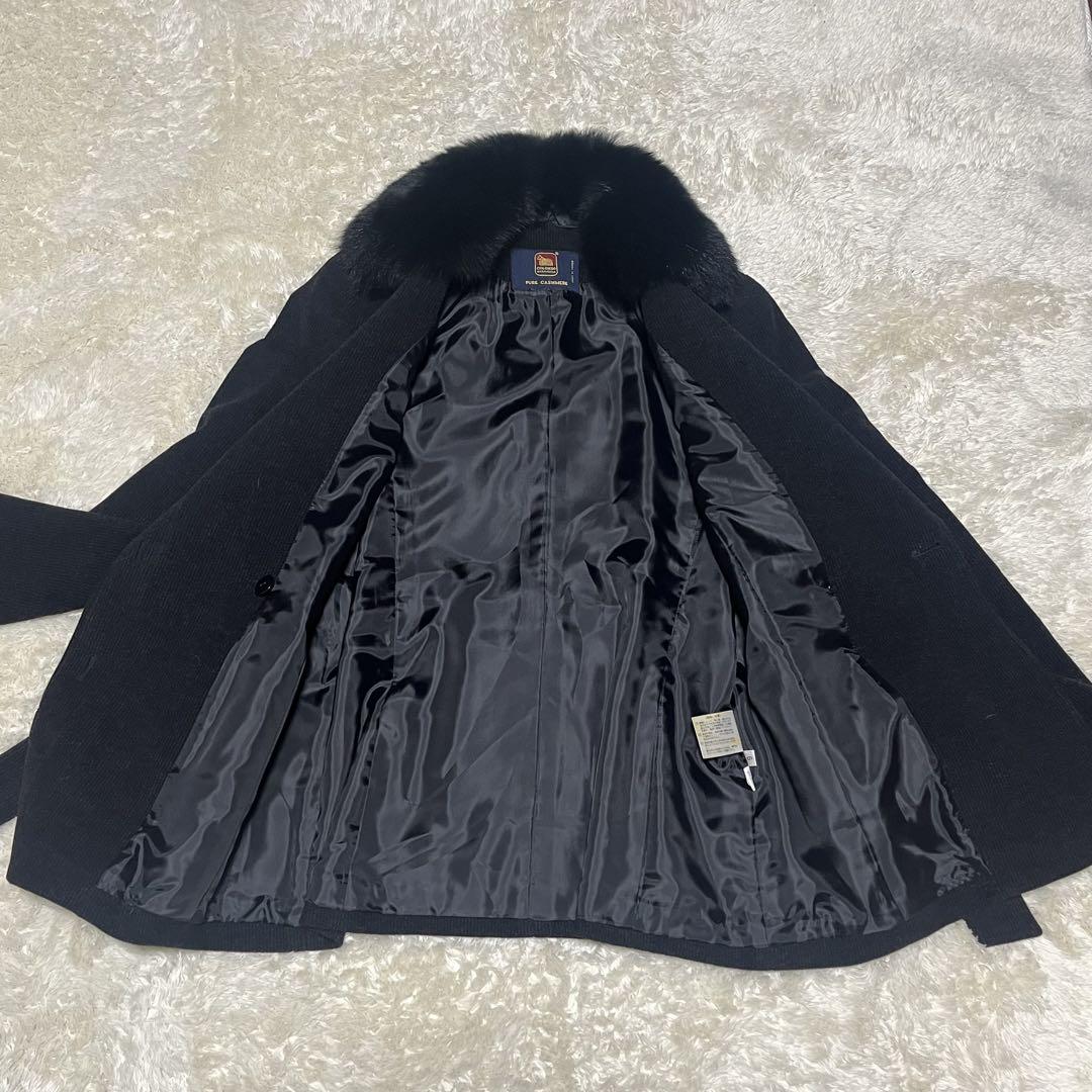 COLOMBO カシミヤ100% フォックス付き コート ジャケット