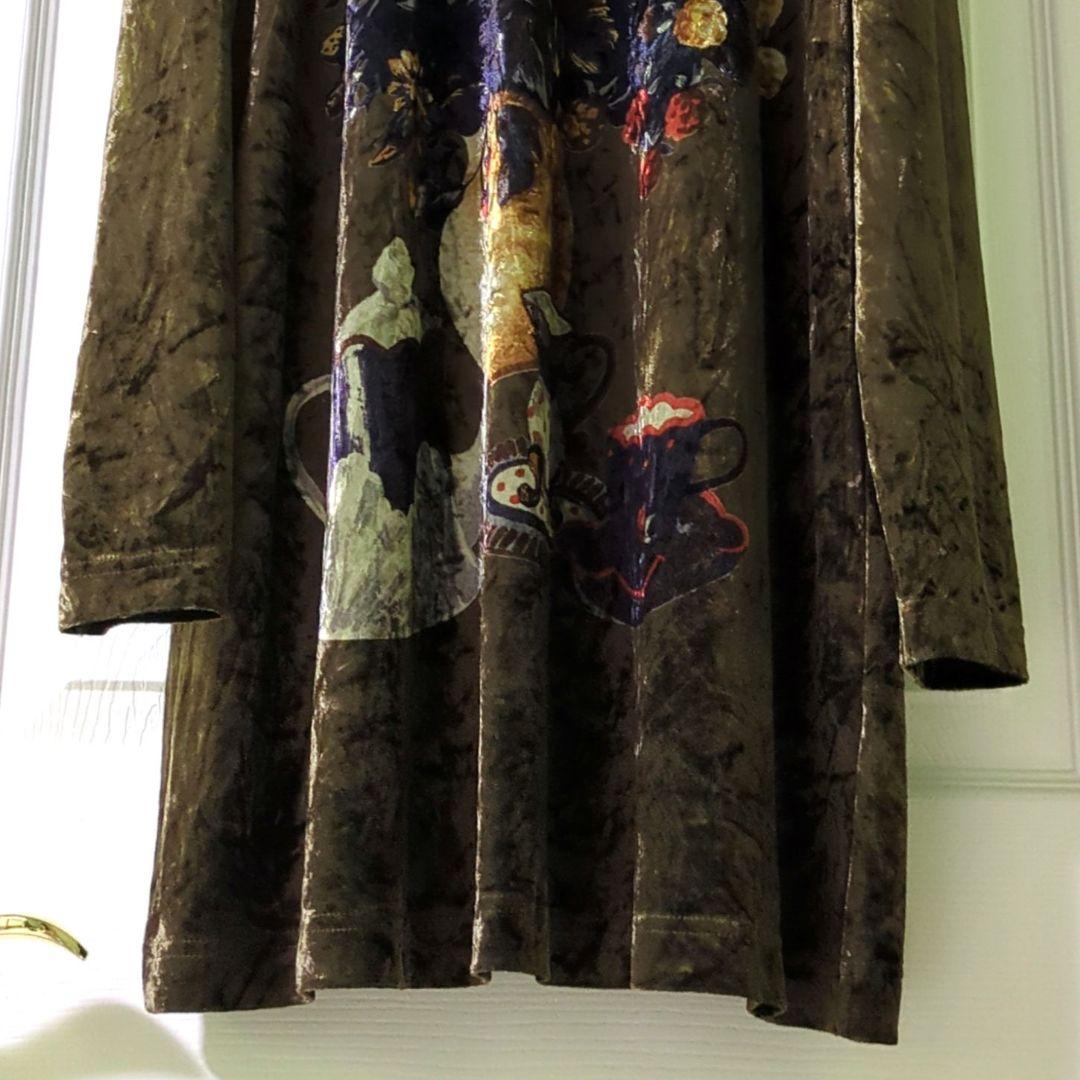 【専用】TOKUKO 1er VOL　トクコ　チュニック　ペイズリー　ブラウン系 TOKUKO 1er VOL トクコ チュニック ベロア お花 ティーポット